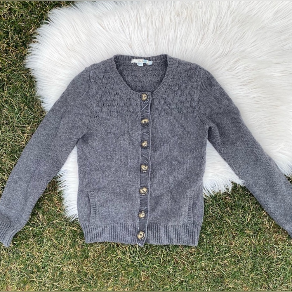 Boden gray button down teacher cardigan 6R